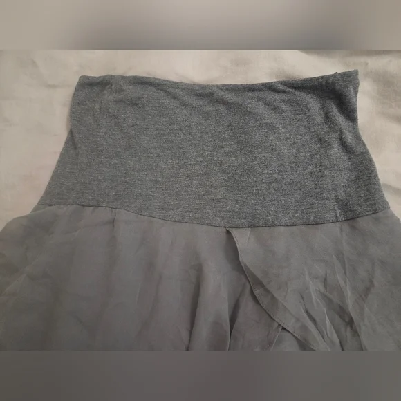 Haute Hippie Gray Maxi Skirt/Dress with Tiered Ruffles - Picture 3 of 4